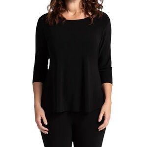 Sympli Go To Classic T Relax 3/4 Sleeve Top Black Size 6